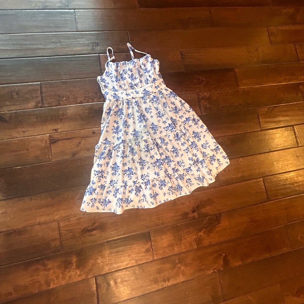 Floral Blue and White women dress